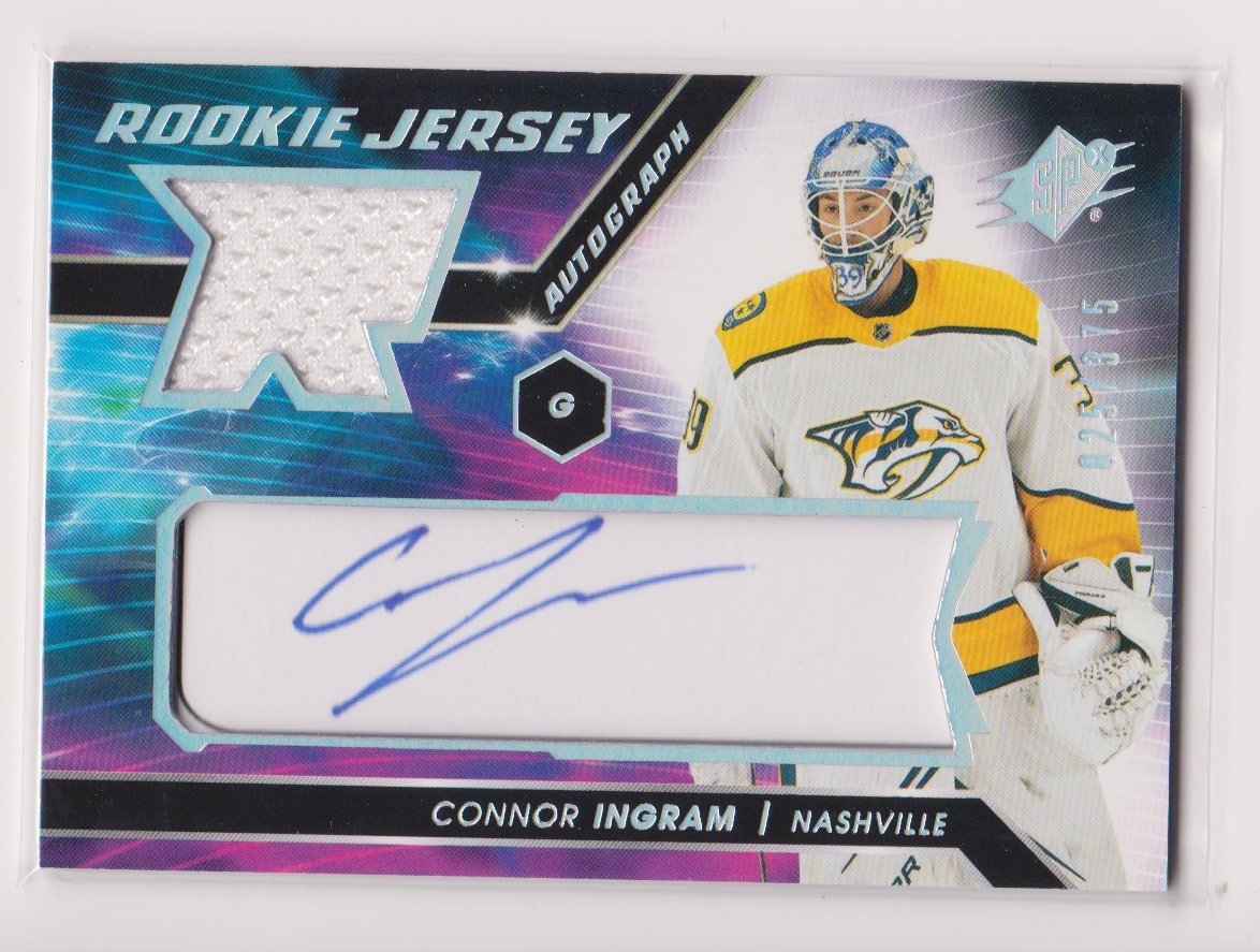 2020-21 SPx Rookie Jersey Autographs #CI Connor Ingram 25/375 (image for) 2020-21 SPx Rookie Jersey Autographs #CI Connor Ingram 25/375